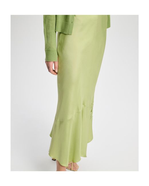 Dorothee Schumacher Green Sensual Coolness Silk Maxi Skirt