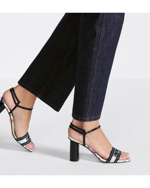 Dior Metallic Dway Heeled Sandal