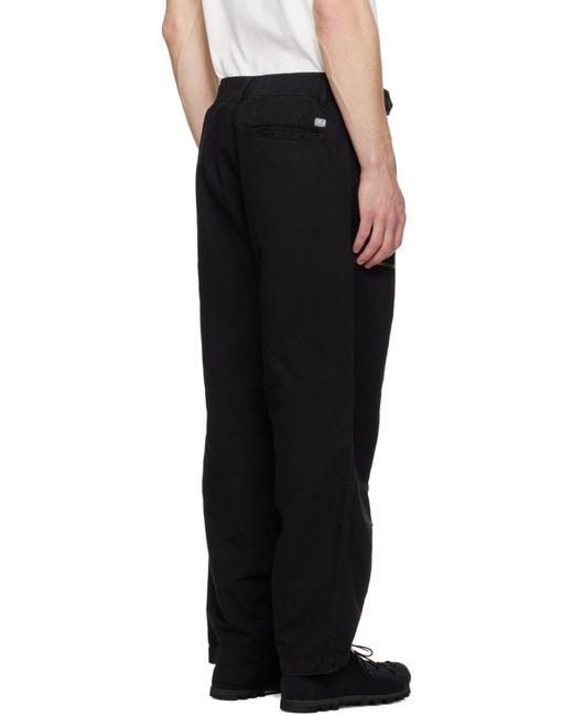 C P Company Black Belt Loops Slacks for men