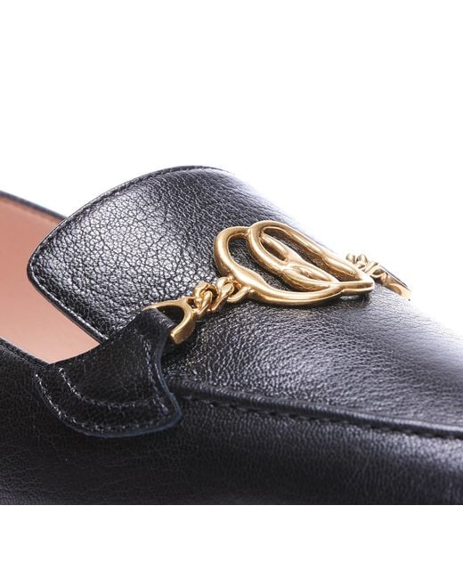 Bally Blue Obrien Round-Toe Flats