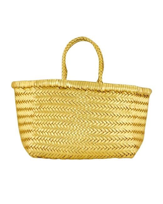 Dragon Diffusion Yellow Woven Handbag