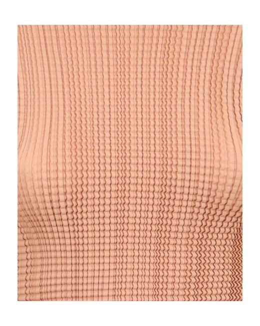 Herno Pink Textured Fitted Top