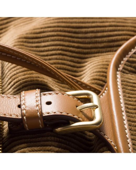 Miu Miu Brown Corduroy Backpack