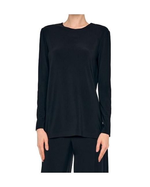 Norma Kamali Blue Oversized Long Sleeve T