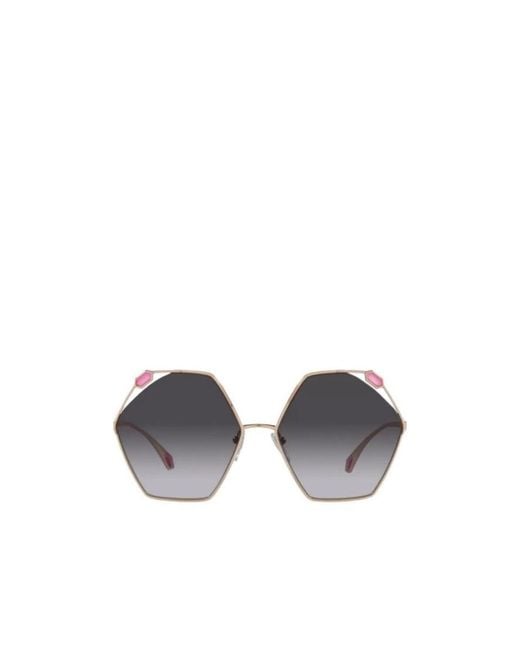 BVLGARI Gray Logo Sunglasses