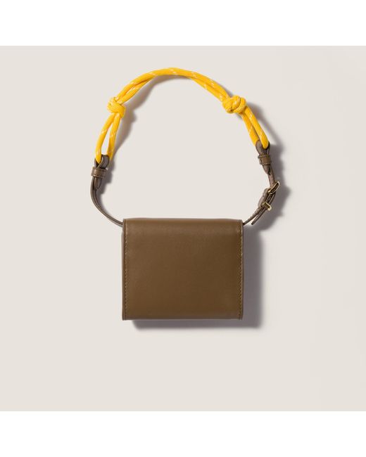 Miu Miu Metallic Leather Shoulder Wallet