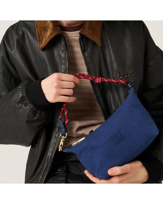 Miu Miu Blue Gabardine Sachet