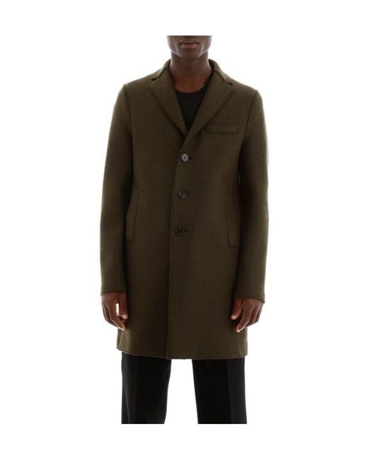 Harris Wharf London Black Button-Up Coat for men