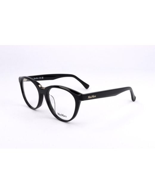 Max Mara White Full-Rimmed Plano Lenses
