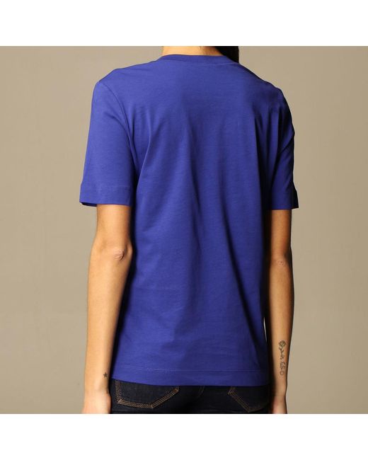 Moschino Blue Logo Details Short-Sleeved T-Shirt