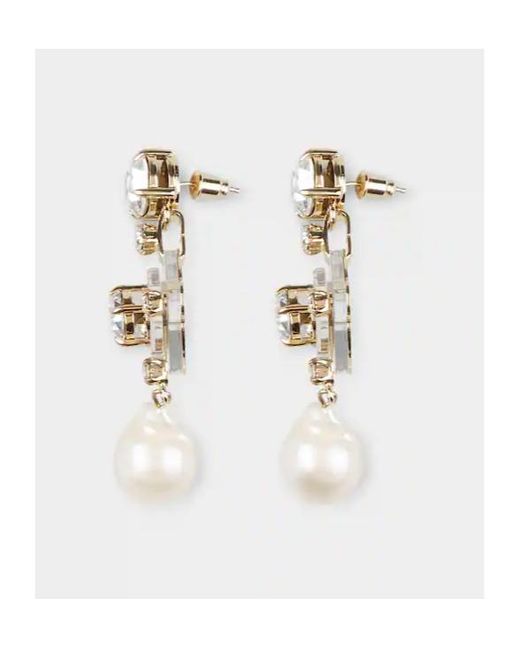 Roger Vivier White Disco Earrings