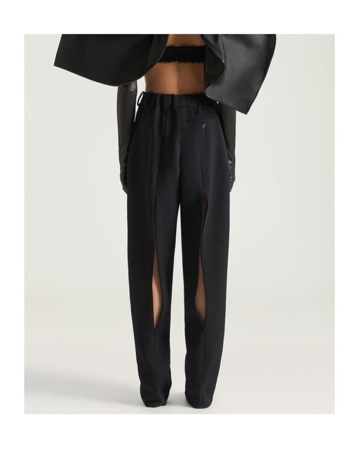 Givenchy Black Slashed Double Pleat Pants