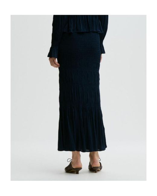 By Malene Birger Blue Ilona Ruched Skirt