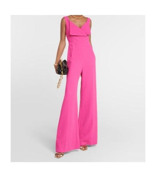 Emilia Wickstead Pink Antica Crepe Jumpsuit