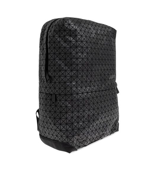 Issey Miyake Black Geometric-Pattern Backpack for men