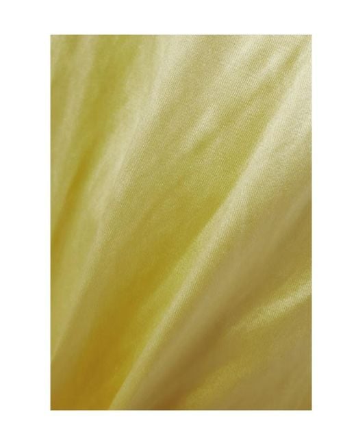 The Row Yellow Rogina Metallic Pleated Wide-Leg Casual Pants