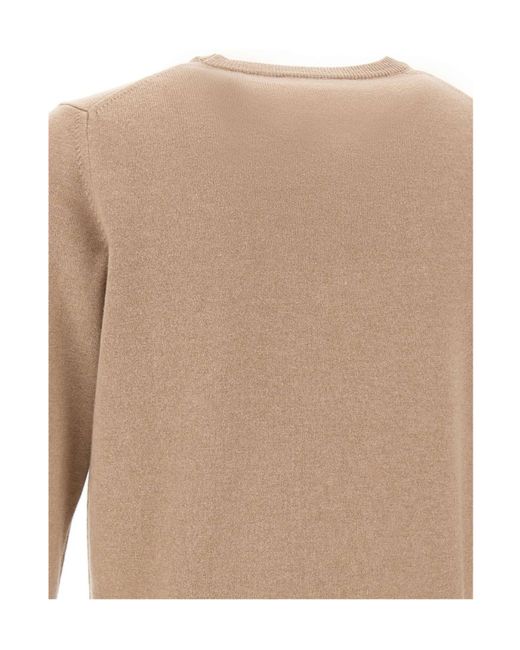 Kangra Cashmere White Kangra Crew Neck Knitted Sweater for men