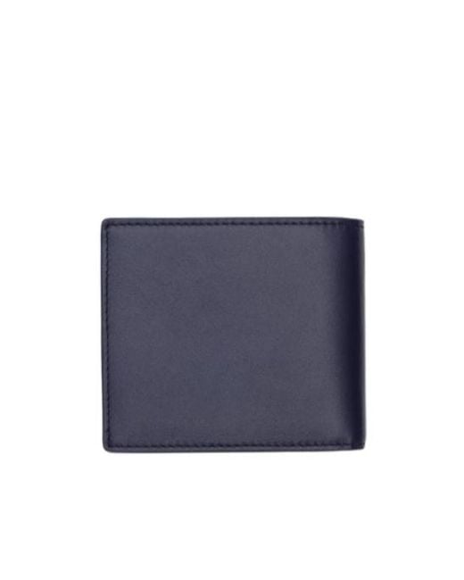 Burberry Blue Pop Check Bifold Wallet for men