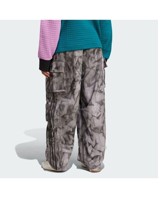 Adidas Gray Camouflage-Print Cargo Trousers