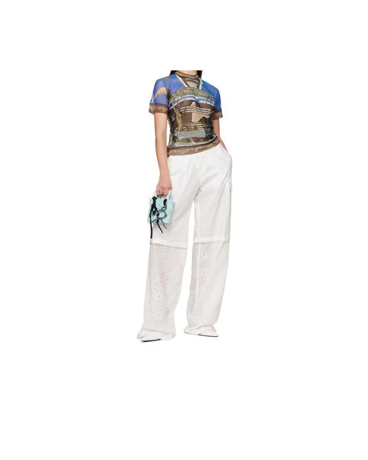 OTTOLINGER White Baggy Cargo Trousers