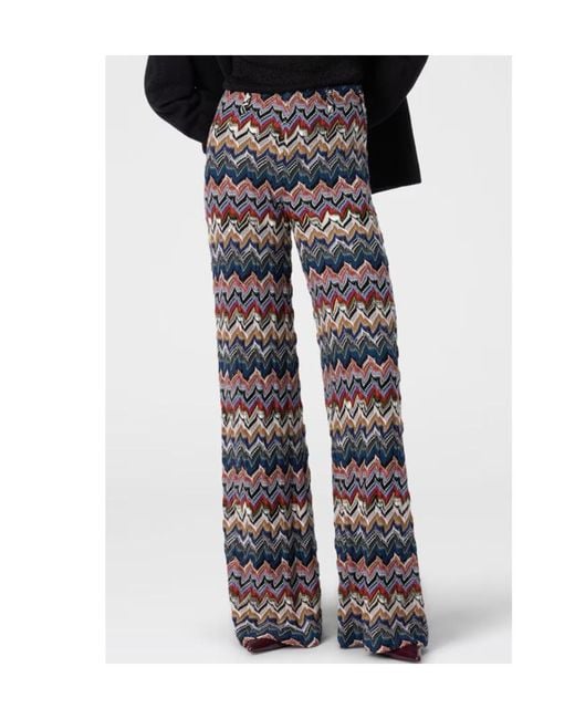 Missoni Gray Embroidered Lace Palazzo Pants