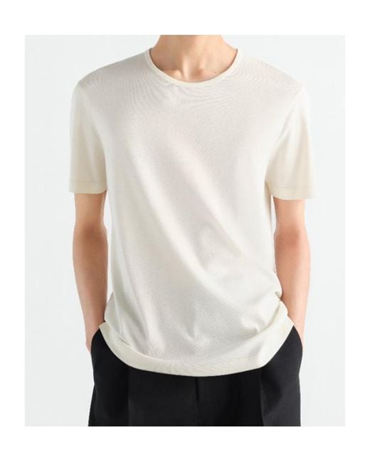 Lemaire White Scoop-Neck T-Shirt for men