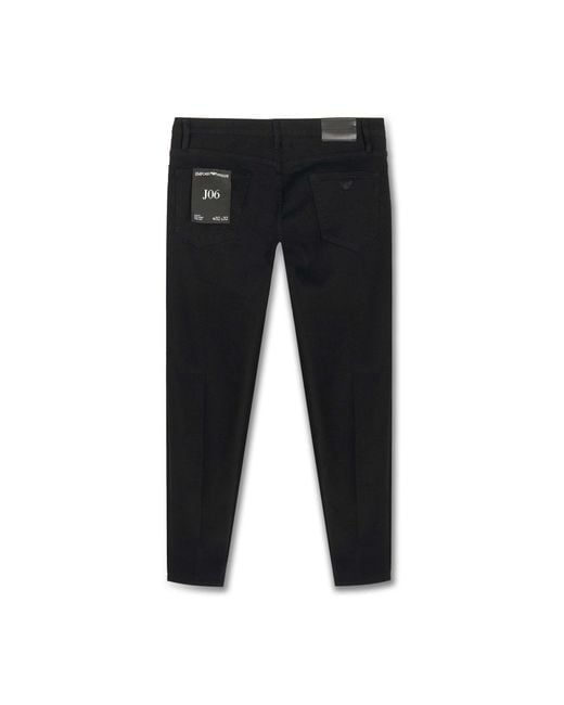Emporio Armani Black Patch-Pockets Jeans for men