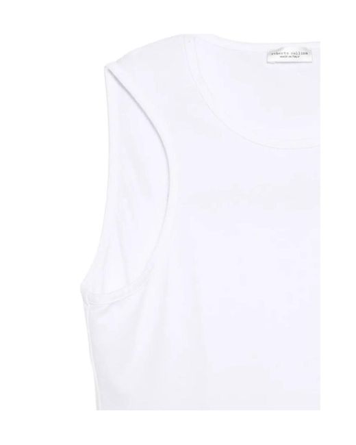 Roberto Collina White Cotton Tank Top