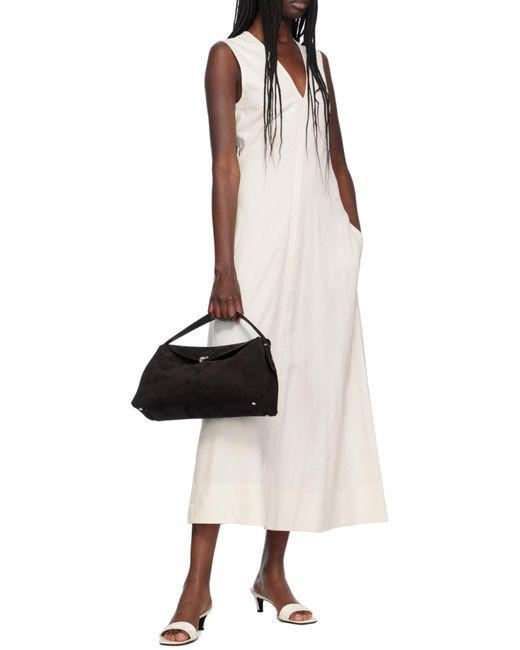 Totême Black Totême Logo Plaque Foldover Top Shoulder Bag