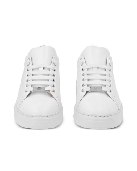 Philipp Plein White Sneakers With Contrasting Heel Counter for men