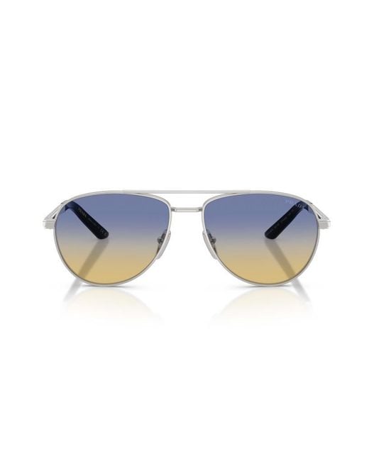 Prada Blue Eyewear Aviator Sunglasses for men