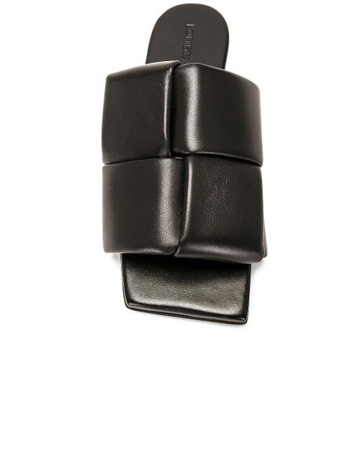 Bottega Veneta Black Padded Slip-On Sandals