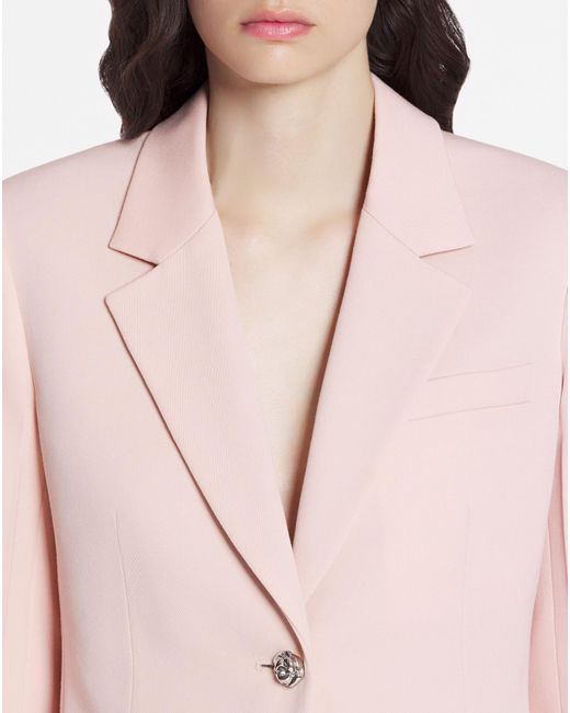 Lanvin Pink Single-Breasted Suit Jacket