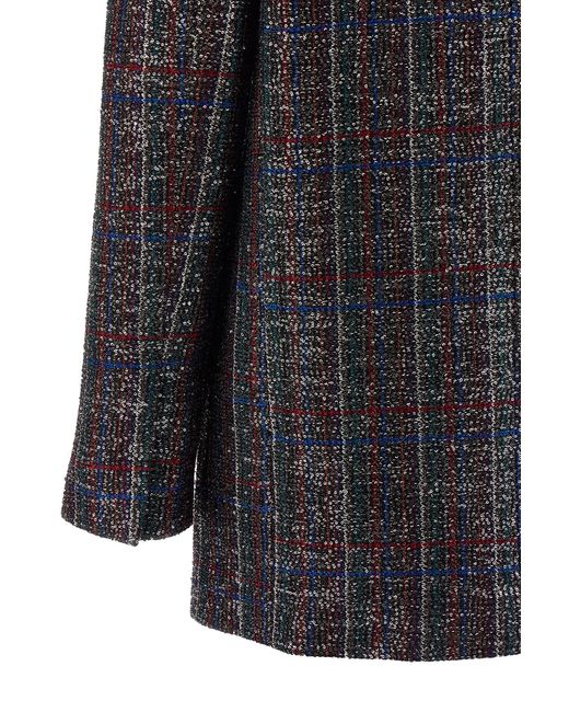 Missoni Black Sequin-Embellished Tartan Blazer