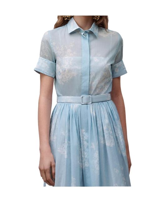 Dior Blue Iviera Mid-Length Shirtdress