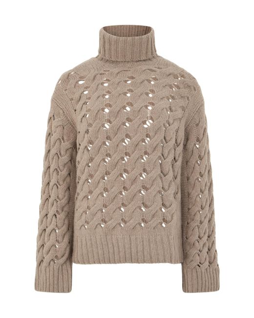 P.A.R.O.S.H. Brown Turtleneck Sweater