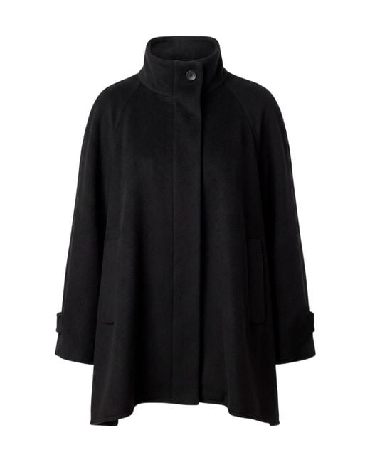Tagliatore Black Stand-Collar Coat