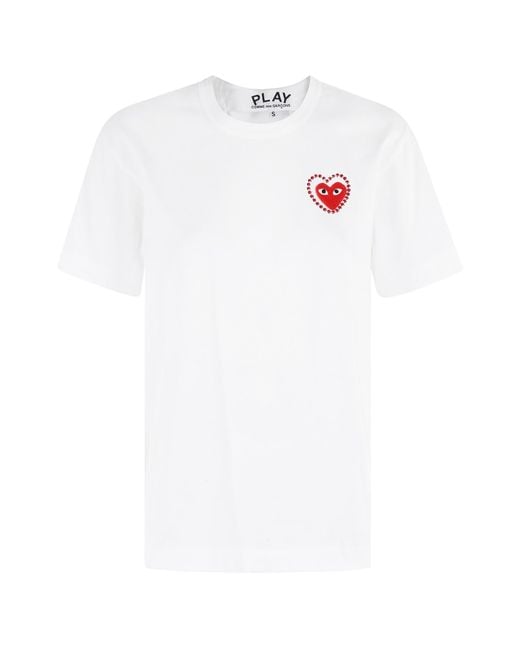 COMME DES GARÇONS PLAY White Crew Neck T-Shirt for men