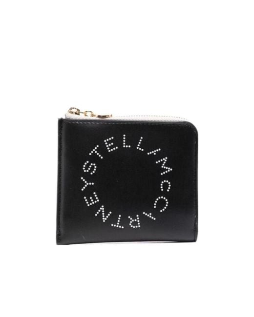 Stella McCartney Black Logo Perforated Card Holder