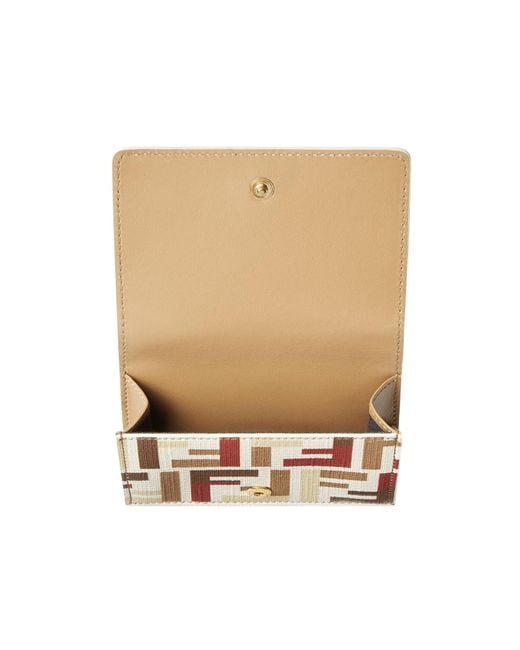 Fendi Pink Roma Ff Printed Tri-Fold Wallet