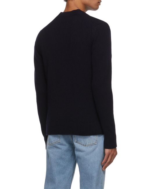 Maison Kitsuné Blue Maison Kitsuné V-Neck Long-Sleeved Cardigan for men