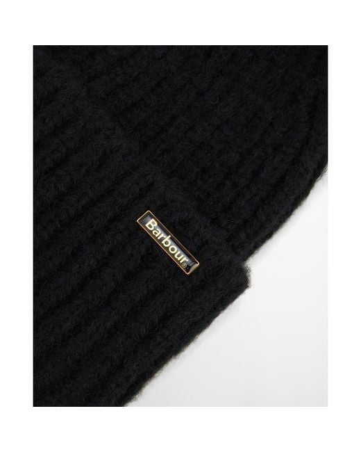 Barbour Black Solid Color Beanie