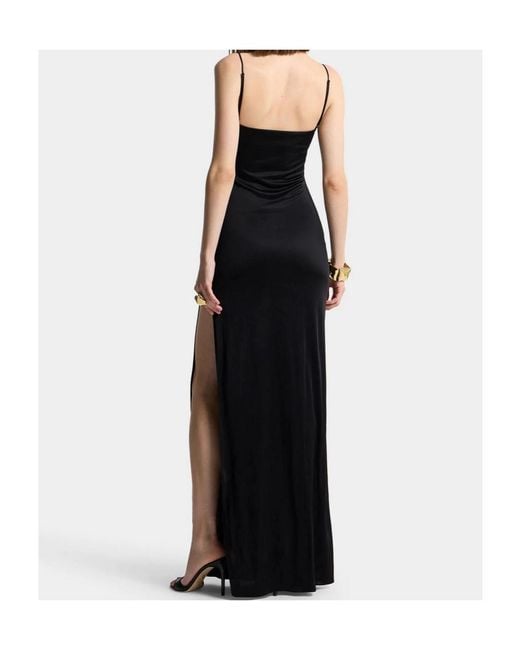 DSquared² Black Draped Front Strap Dress
