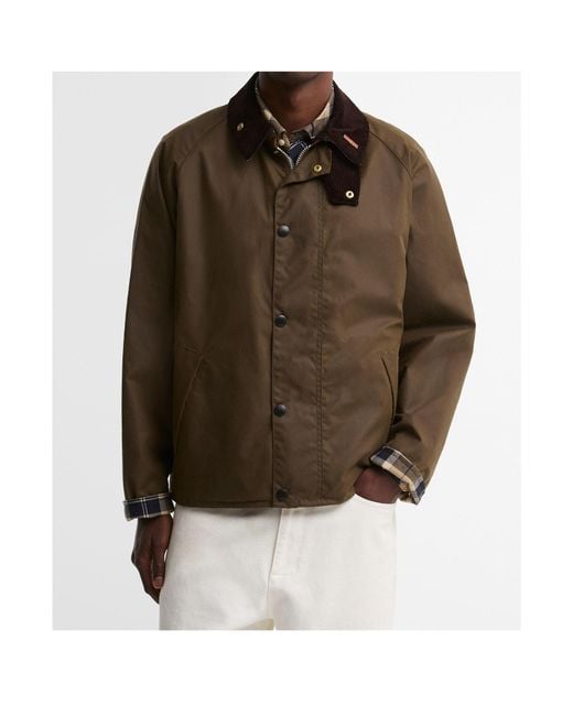 Barbour Brown Short Wax Jacket for men