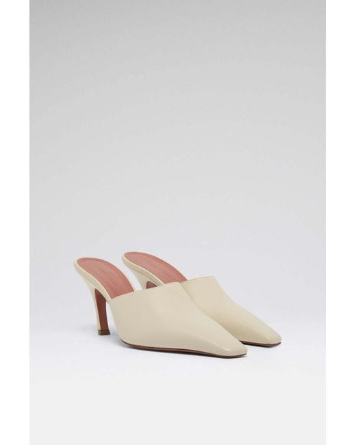 AMINA MUADDI White Jamie Mule 80 High-Heeled Sandals