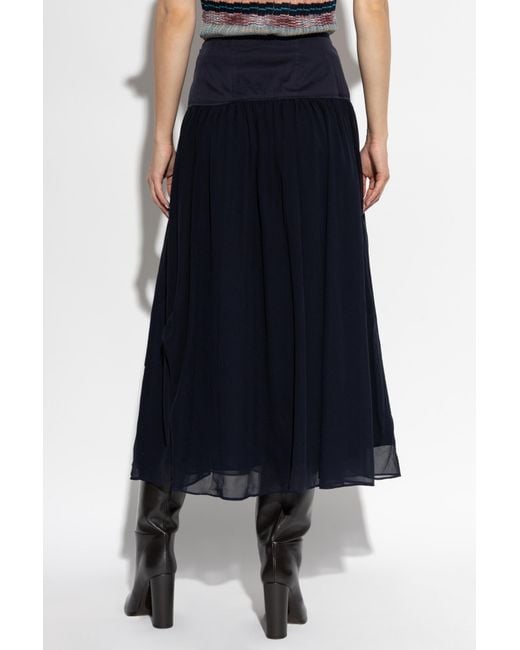 Ulla Johnson Blue A-Line Midi Skirt