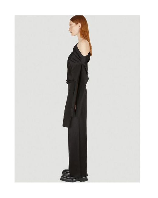 MM6 by Maison Margiela Black Shoulder-Length Jumpsuit