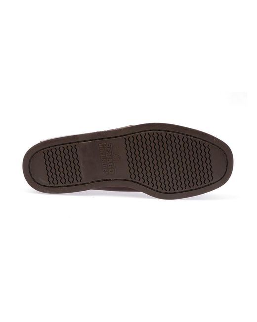 Sebago Brown Docksides Portland Leather Loafers for men
