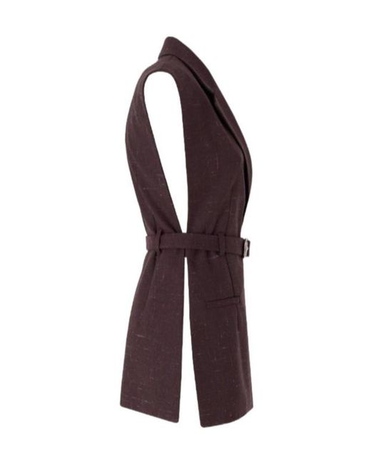 Pinko Purple Belted Sleeveless Jacket
