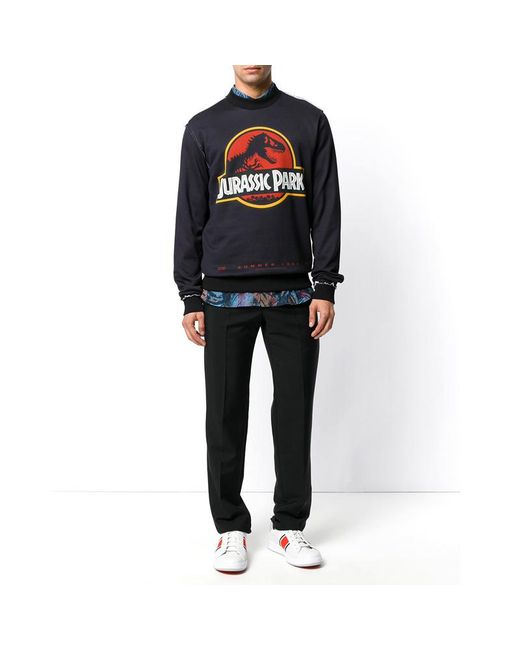 Dolce & Gabbana Blue Round-Collar Long-Sleeve Hoodie for men